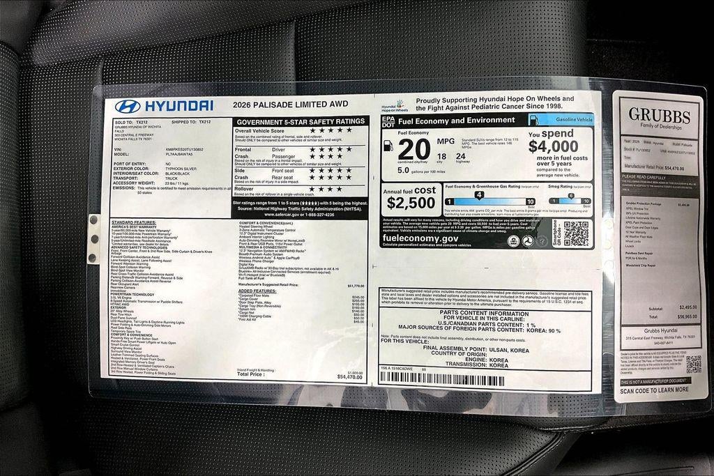 2026 Hyundai Palisade Limited AWD