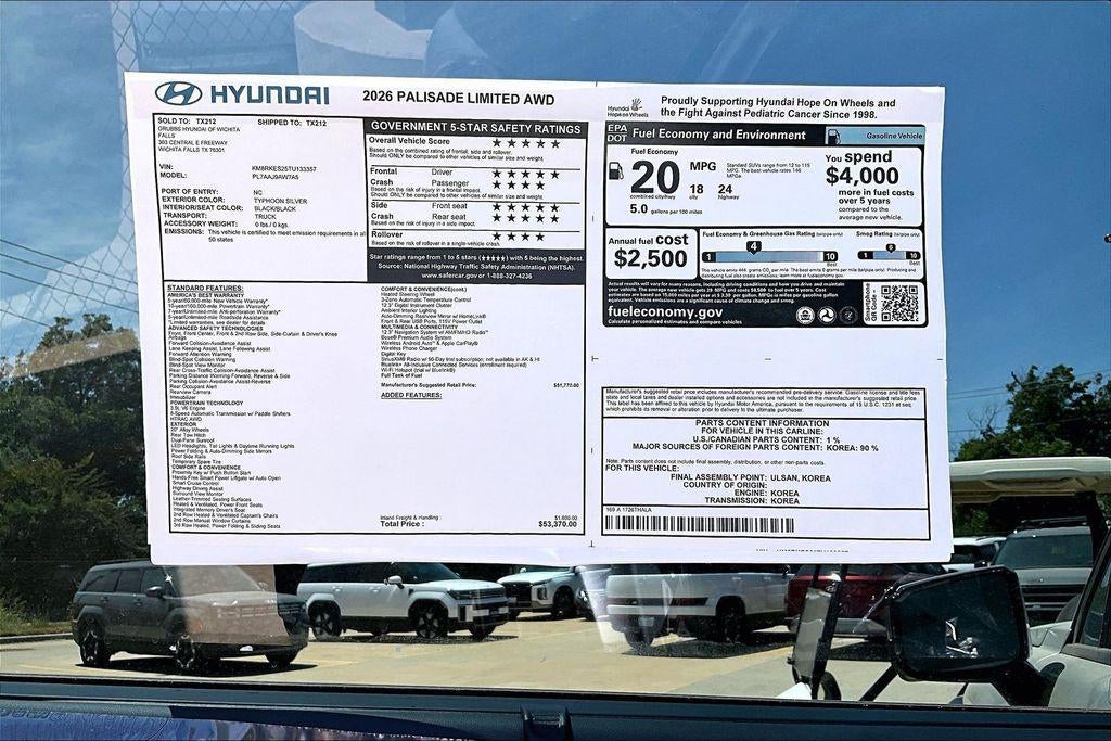2026 Hyundai Palisade Limited AWD
