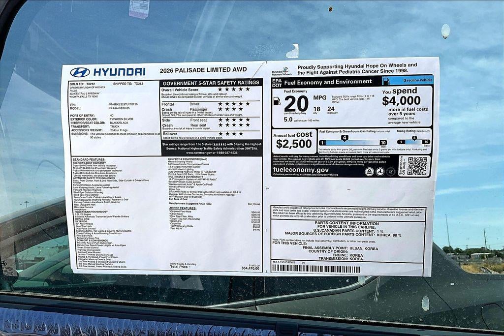 2026 Hyundai Palisade Limited AWD