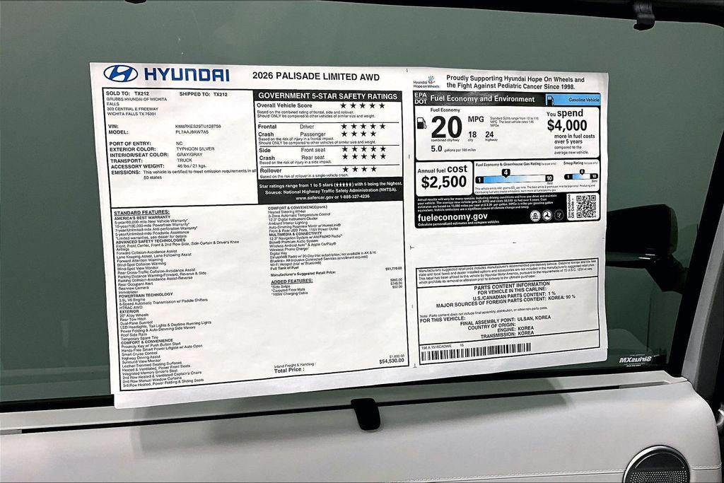 2026 Hyundai Palisade Limited AWD