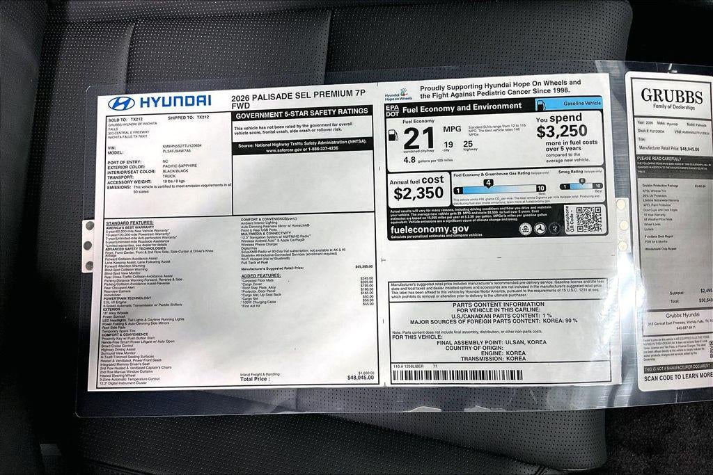 2026 Hyundai Palisade SEL Premium FWD
