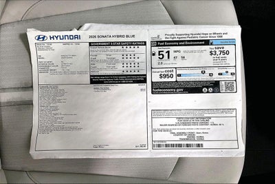 2026 Hyundai Sonata Hybrid Blue