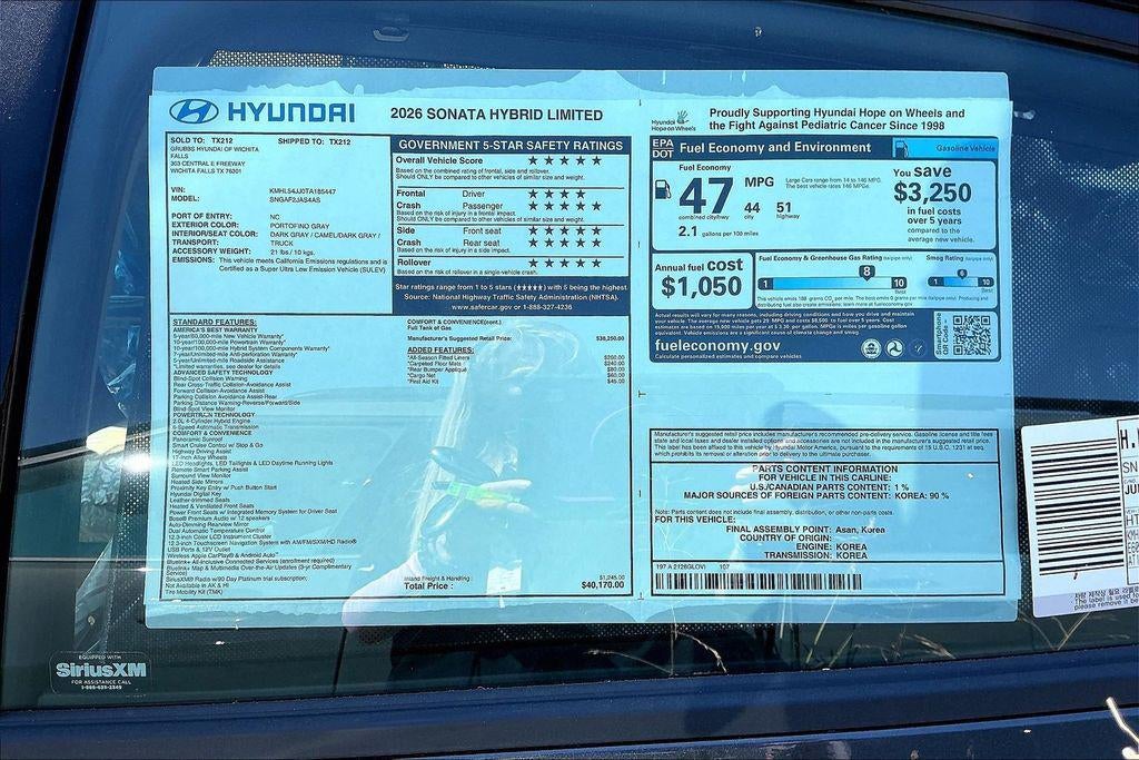 2026 Hyundai Sonata Hybrid Limited