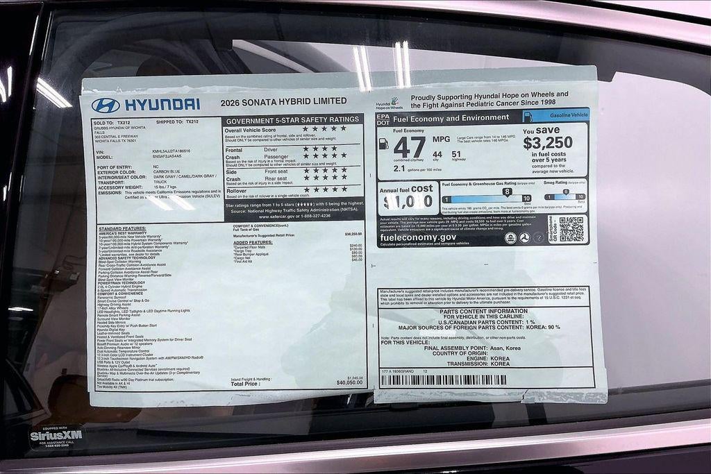 2026 Hyundai Sonata Hybrid Limited