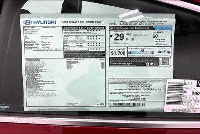 2026 Hyundai Sonata SEL Sport