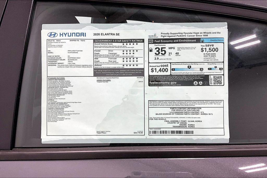 2026 Hyundai Elantra SE