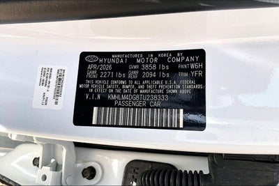 2026 Hyundai Elantra SEL Sport