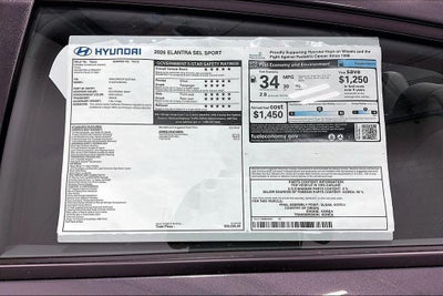 2026 Hyundai Elantra SEL Sport
