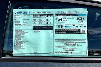 2026 Hyundai Elantra Hybrid Blue