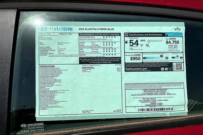 2025 Hyundai Elantra Hybrid Blue