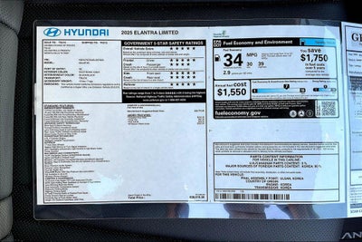 2025 Hyundai Elantra Limited