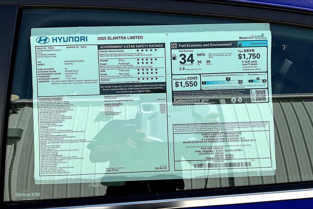 2025 Hyundai Elantra Limited