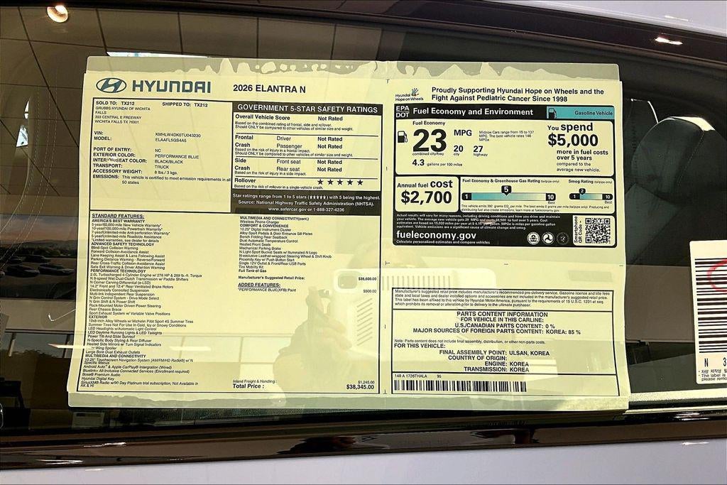 2026 Hyundai Elantra N Sedan