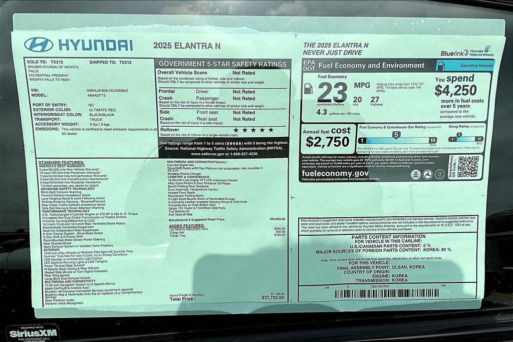 2025 Hyundai Elantra N Sedan