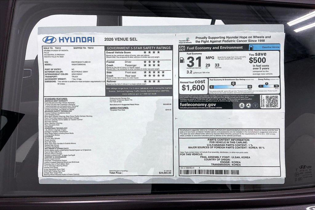 2026 Hyundai Venue SEL