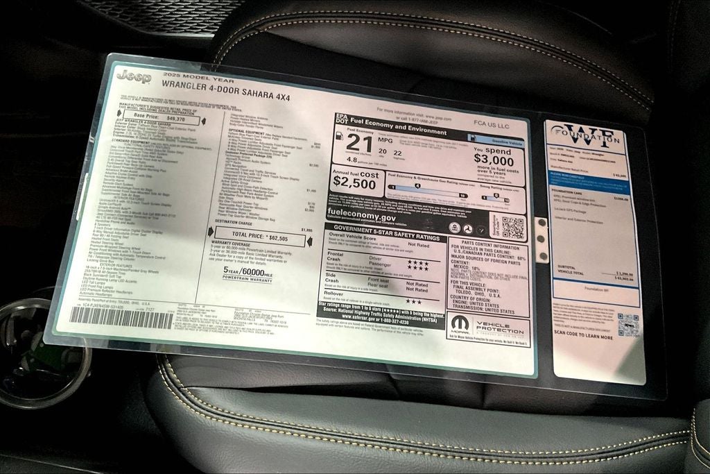 2025 Jeep Wrangler WRANGLER 4-DOOR SAHARA