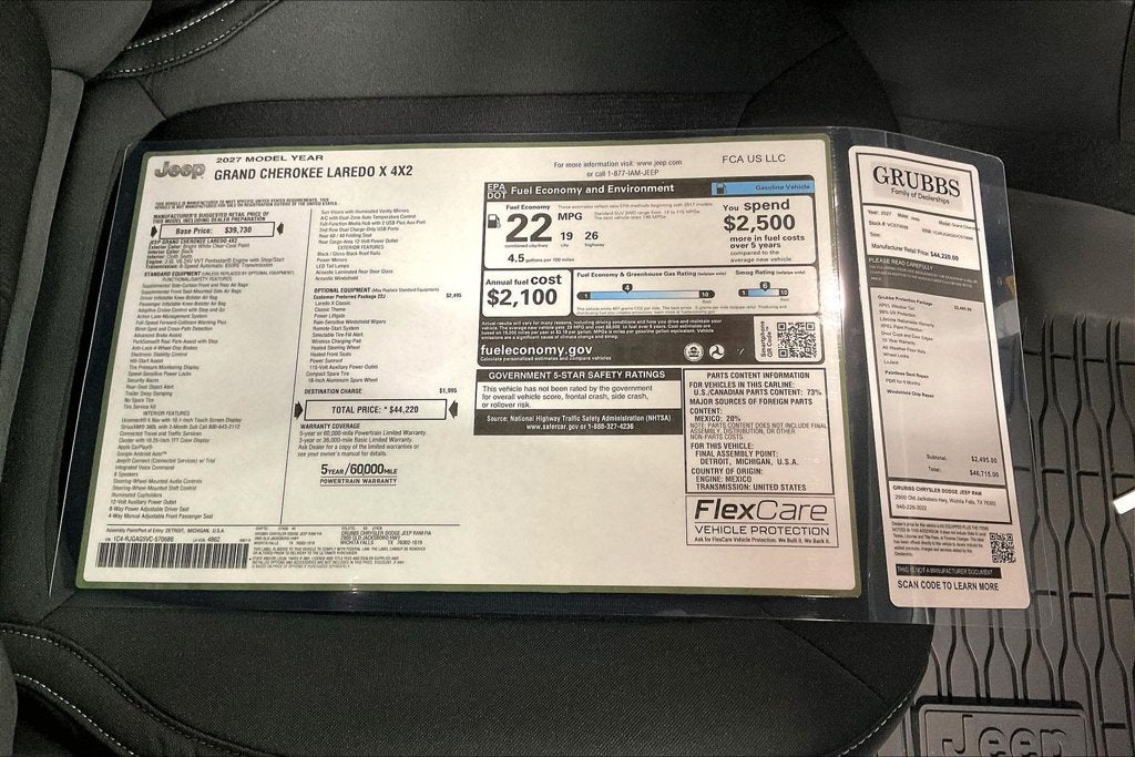 2027 Jeep Grand Cherokee GRAND CHEROKEE LAREDO X 4X2
