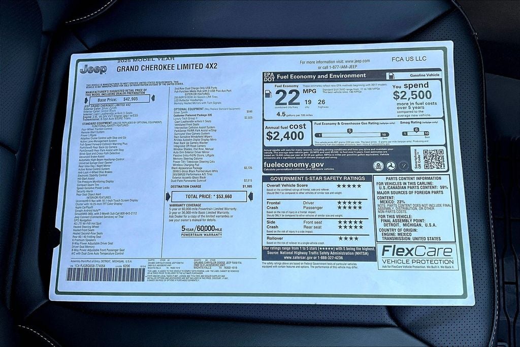 2025 Jeep Grand Cherokee GRAND CHEROKEE LIMITED 4X2