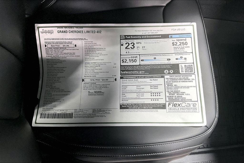 2026 Jeep Grand Cherokee GRAND CHEROKEE LIMITED 4X2