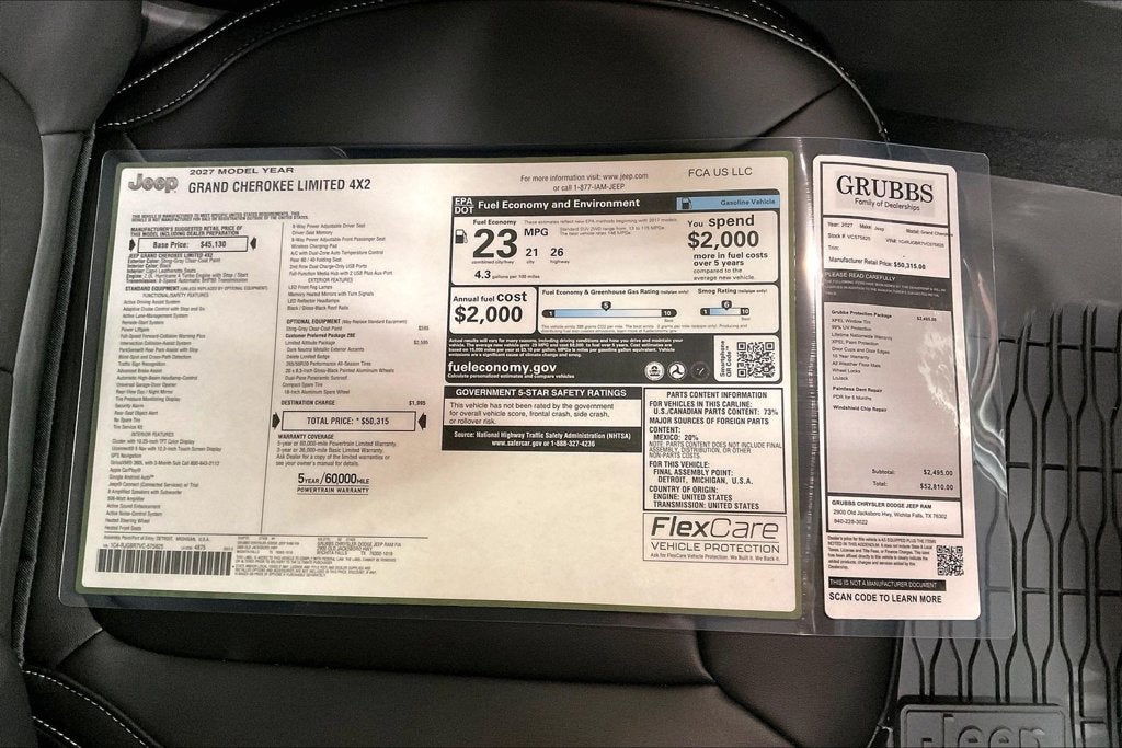 2027 Jeep Grand Cherokee GRAND CHEROKEE LIMITED 4X2