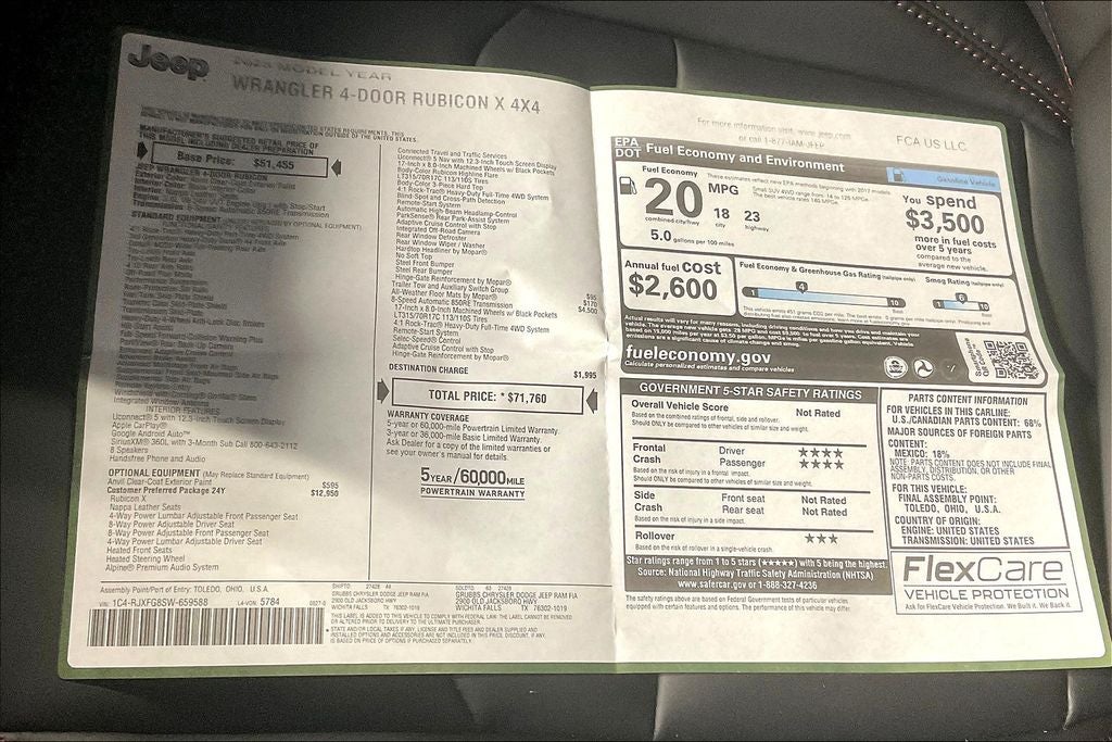 2025 Jeep Wrangler WRANGLER 4-DOOR RUBICON X