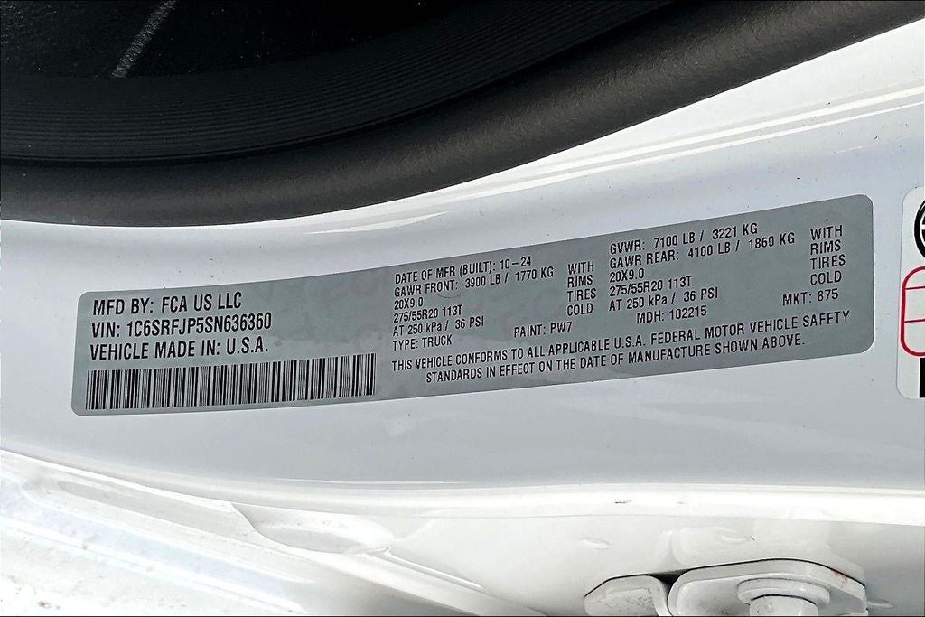 2025 RAM Ram 1500 RAM 1500 LARAMIE CREW CAB 4X4 5'7' BOX