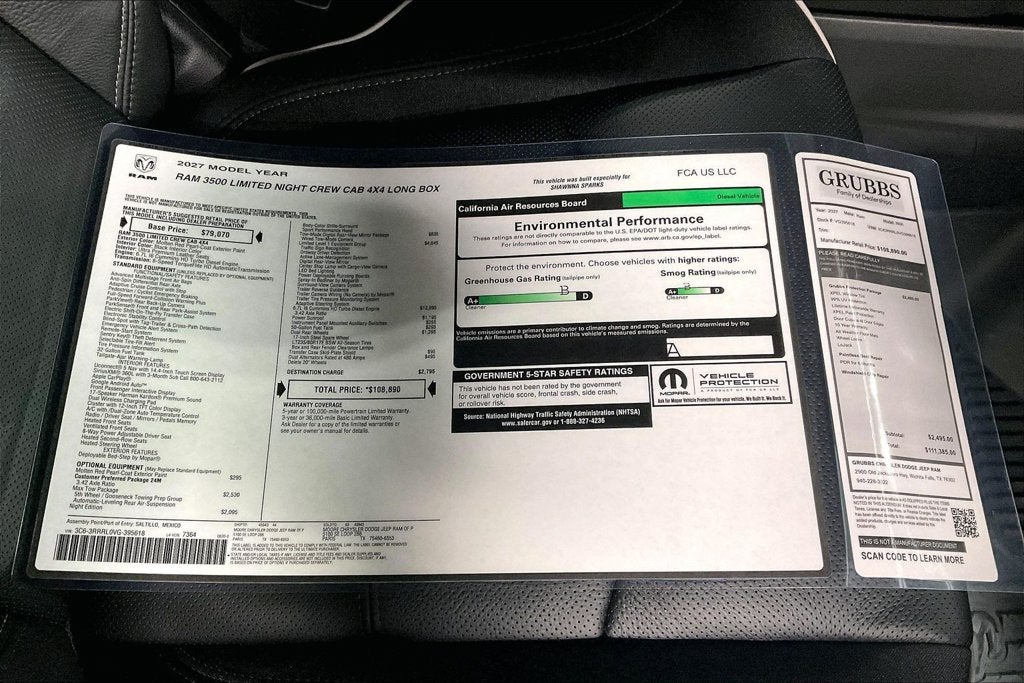 2027 RAM Ram 3500 RAM 3500 LIMITED CREW CAB 4X4 8' BOX