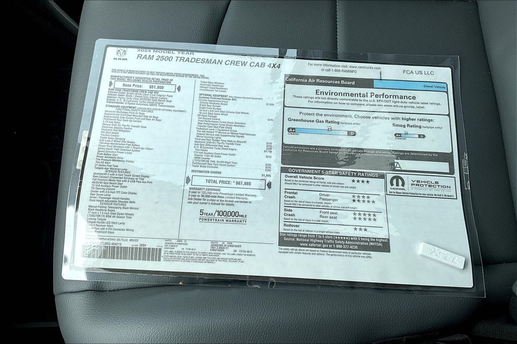 2024 RAM Ram 2500 RAM 2500 TRADESMAN CREW CAB 4X4 6'4' BOX