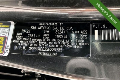 2025 Kia K4 EX