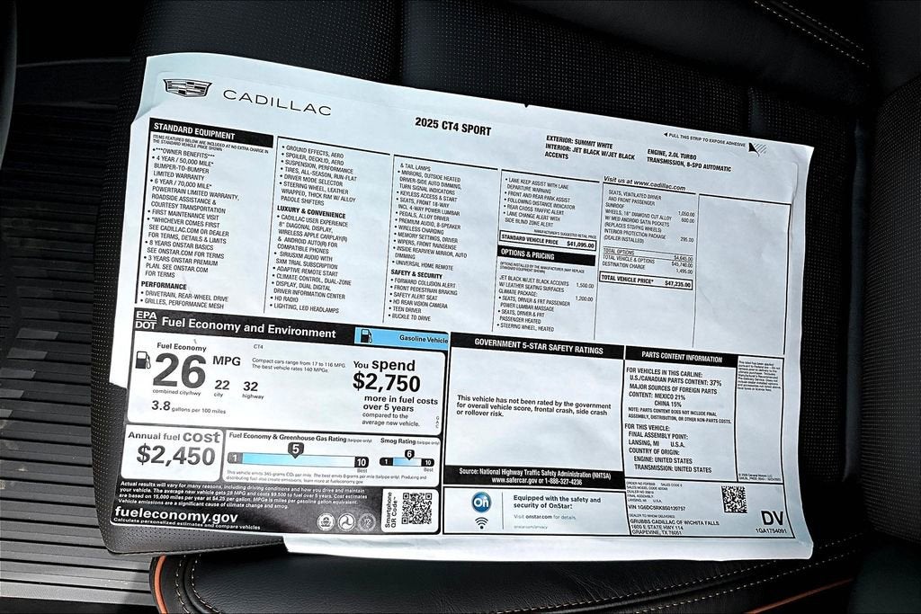 2025 Cadillac CT4 Sport