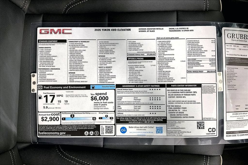 2026 GMC Yukon Elevation