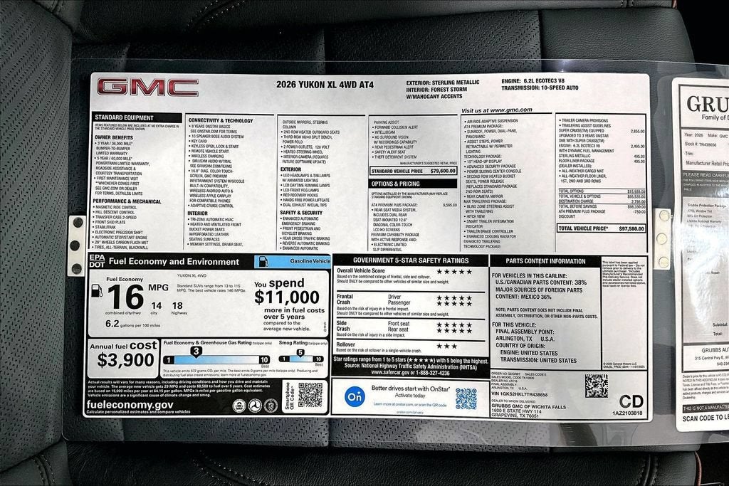 2026 GMC Yukon XL AT4
