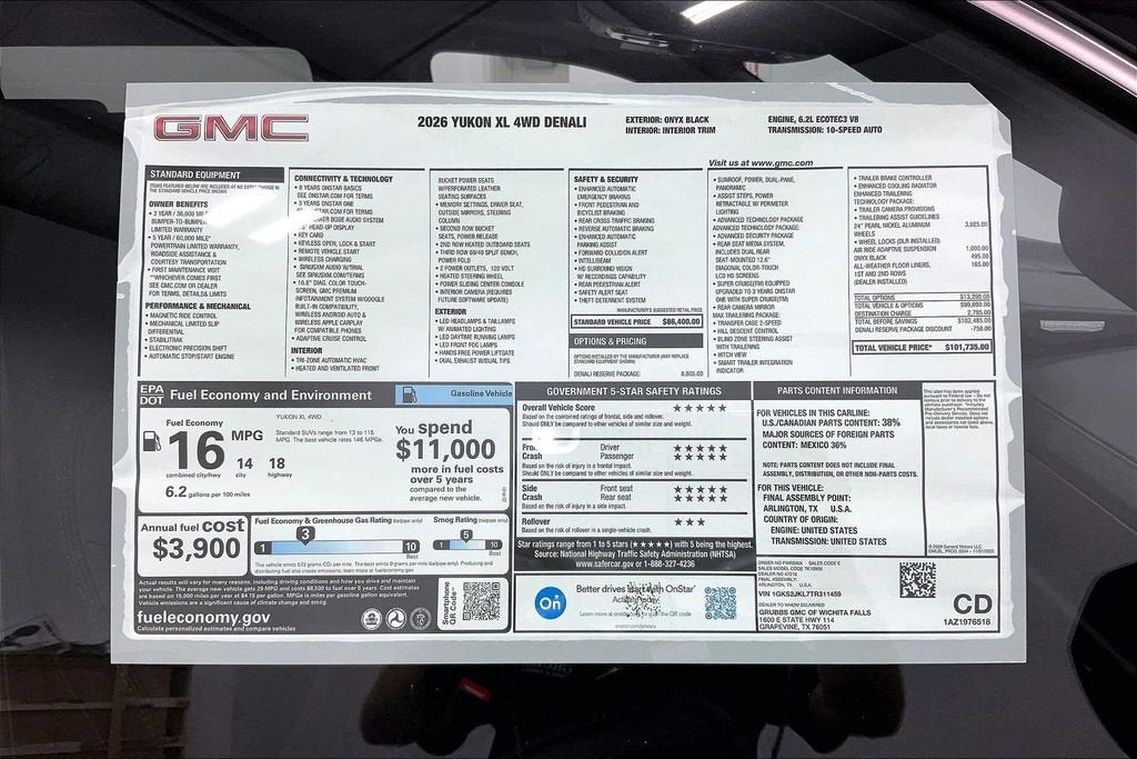 2026 GMC Yukon XL Denali