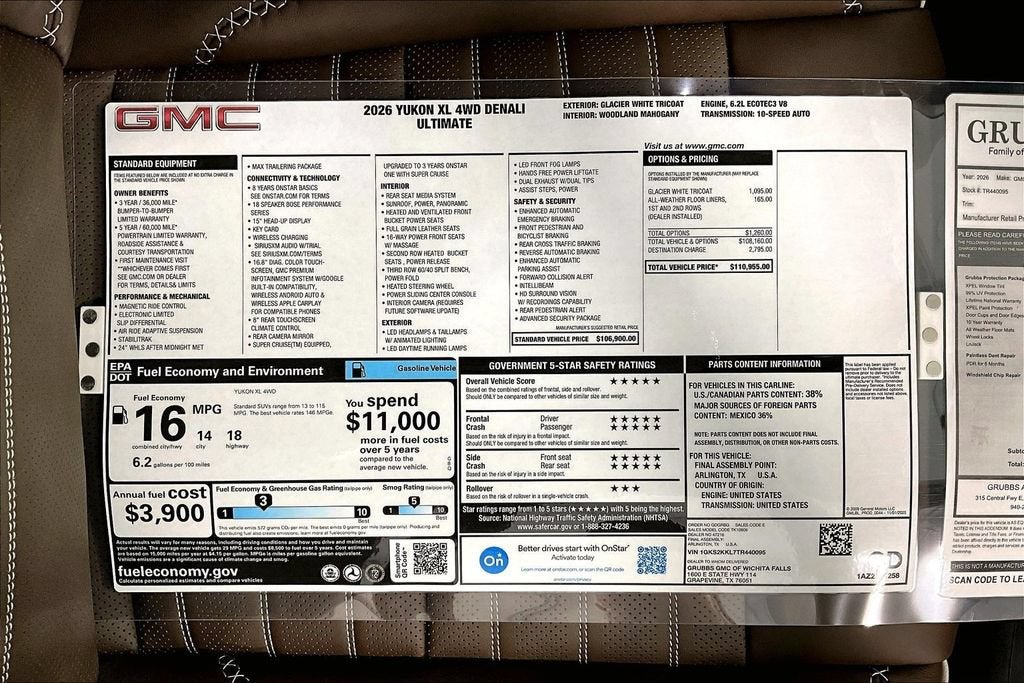 2026 GMC Yukon XL Denali Ultimate