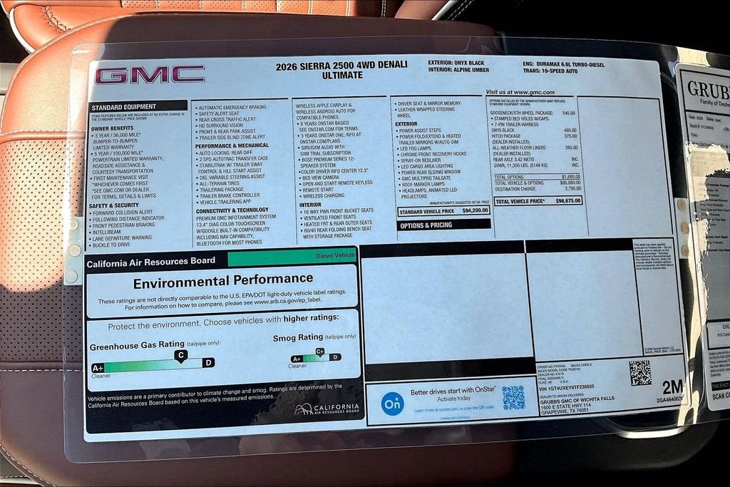 2026 GMC Sierra 2500 HD Denali Ultimate