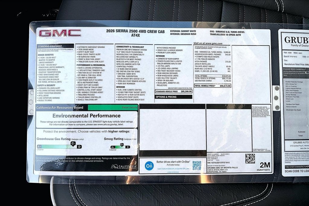 2026 GMC Sierra 2500 HD AT4X