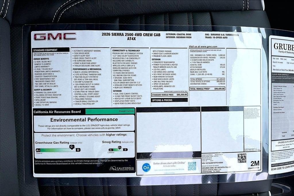2026 GMC Sierra 2500 HD AT4X
