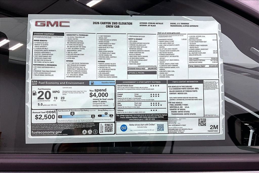 2026 GMC Canyon Elevation