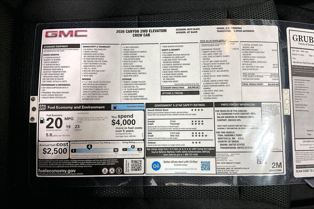 2026 GMC Canyon Elevation