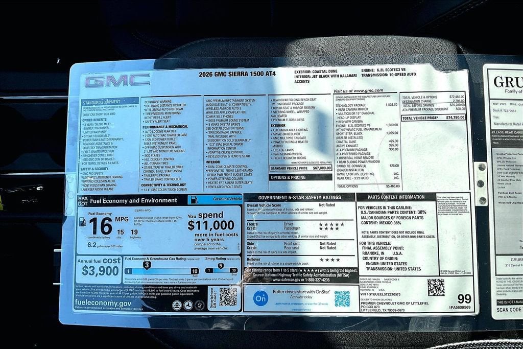 2026 GMC Sierra 1500 AT4