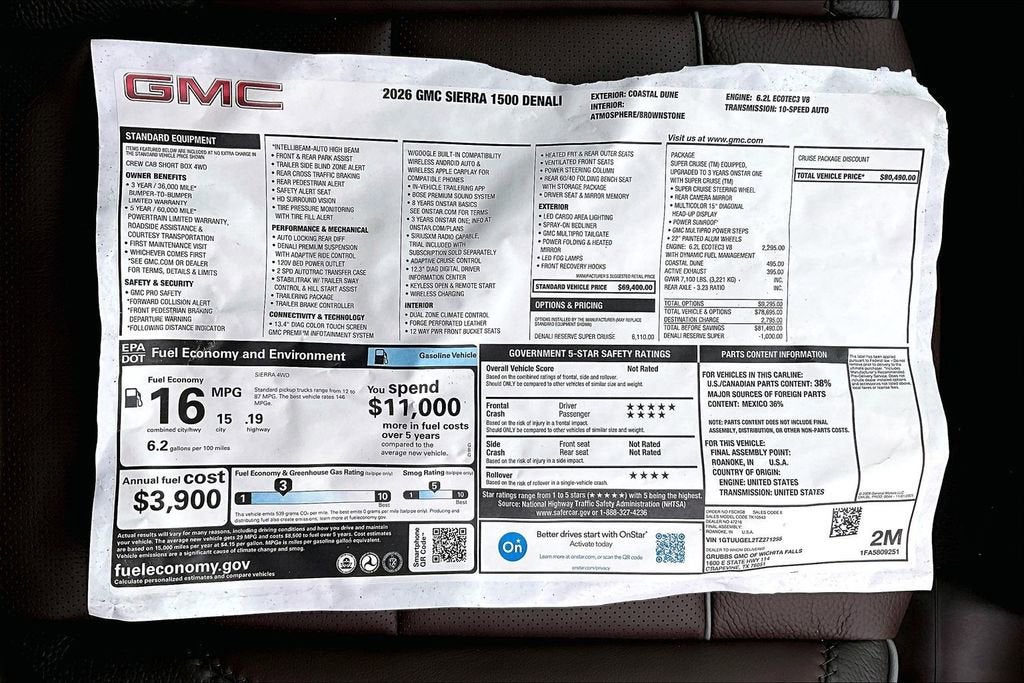 2026 GMC Sierra 1500 Denali