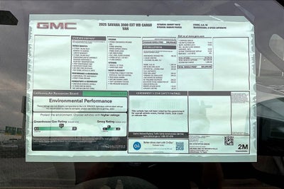 2025 GMC Savana Cargo 3500 Work Van