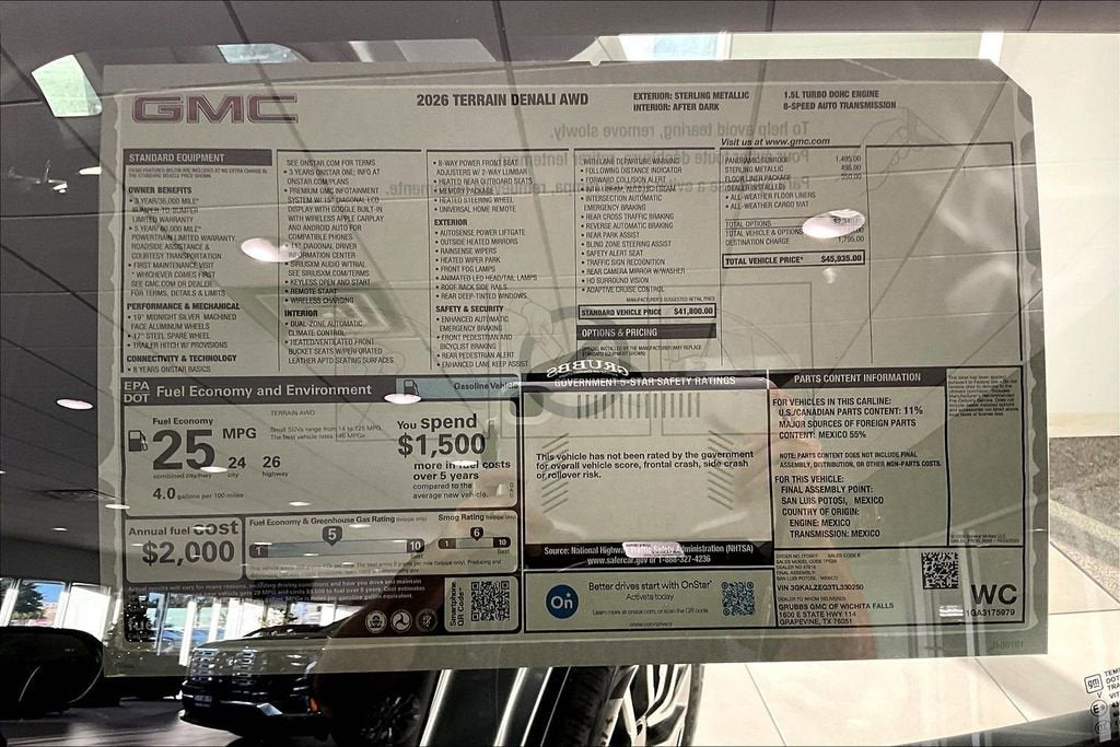 2026 GMC Terrain Denali