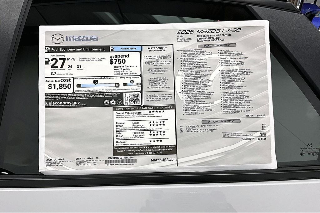 2026 Mazda Mazda CX-30 2.5 S Aire Edition