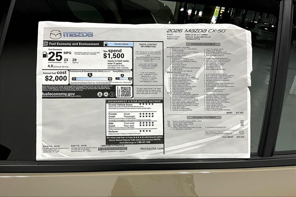 2026 Mazda Mazda CX-50 2.5 Turbo