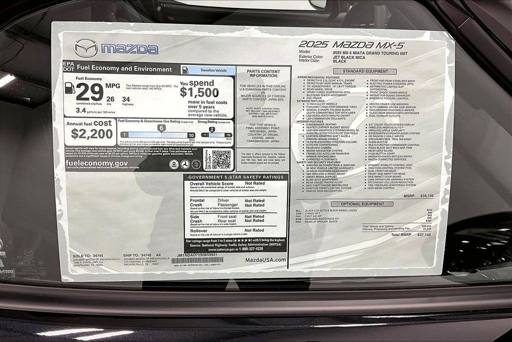 2025 Mazda Mazda MX-5 Miata Grand Touring