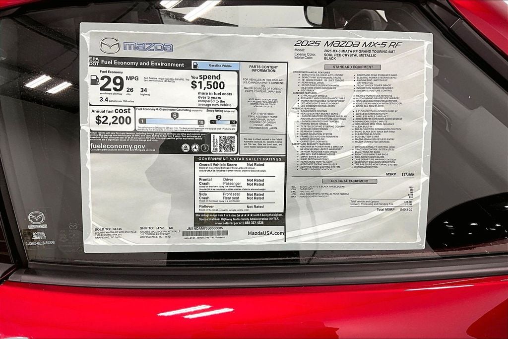 2025 Mazda Mazda MX-5 Miata RF Grand Touring