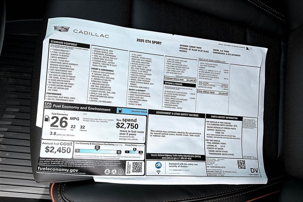 2025 Cadillac CT4 Sport