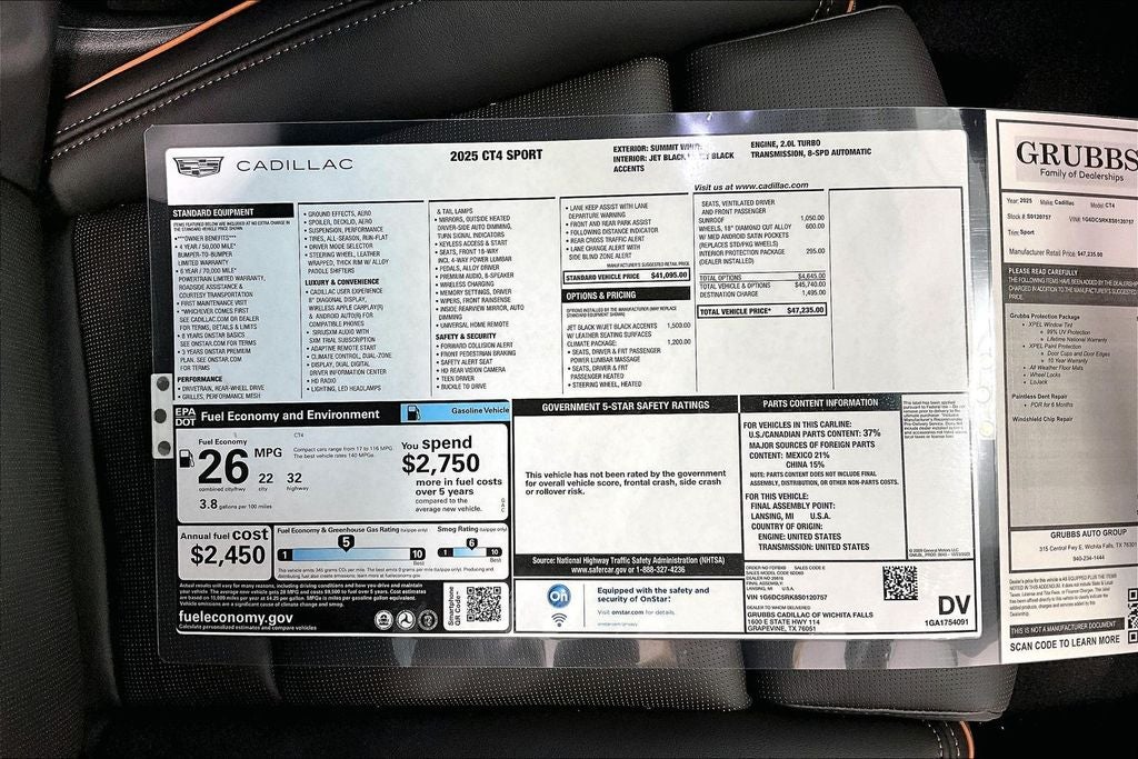 2025 Cadillac CT4 Sport