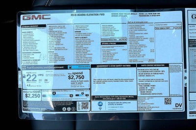 2026 GMC Acadia Elevation